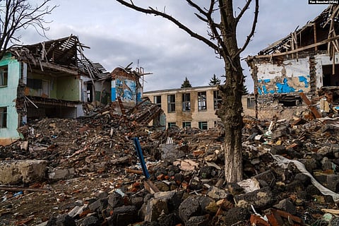 Destruction in Seversk, Donetsk region.