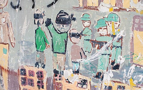 Graffiti in the Balata refugee camp in Nablus, West Bank, Palestine