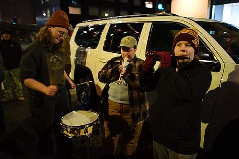 Protest and noise demonstration against ICE in Minneapolis, January 9, 2026.