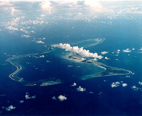 Diego Garcia, the largest island in the Chagos archipelago.