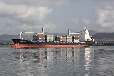 Cargo ship off Santiago de Cuba