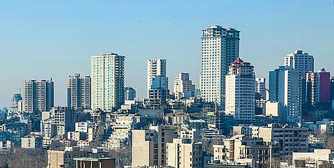 Tehran from Qeytariyeh, Iran.