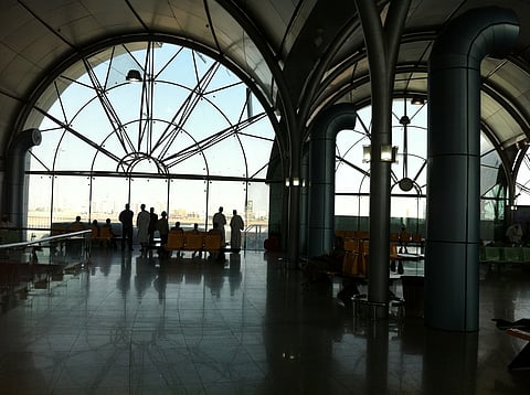 Farewell bidders at Khartoum International Airport, Sudan, 2010.
