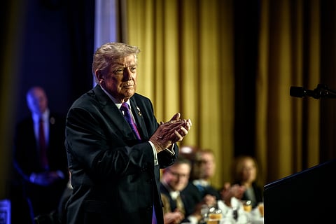 President Donald Trump delivers remarks at the National Prayer Breakfast, Thursday, February 5, 2026, at the Washington Hilton in Washington, D.C.