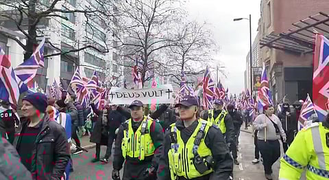 Far-Right March in Manchester Met by Larger Counterprotest