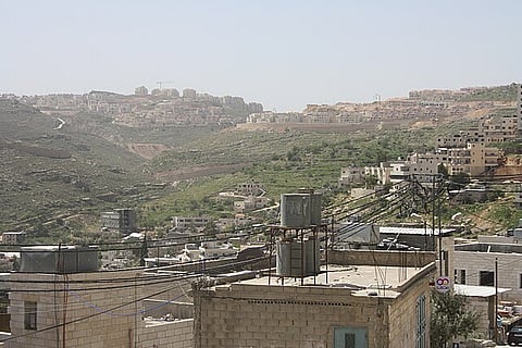 Illegal israeli settlements southwestern of refugee camp Dheisheh, Westbank, Palestine