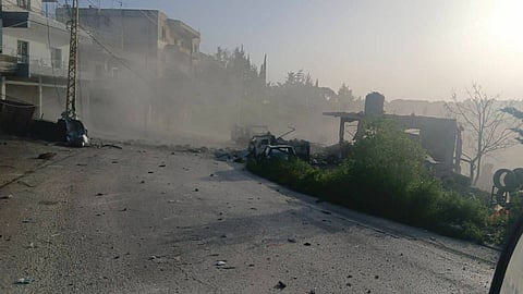 Scenes from southern Lebanon following Israeli airstrikes on 16 April, 2026.