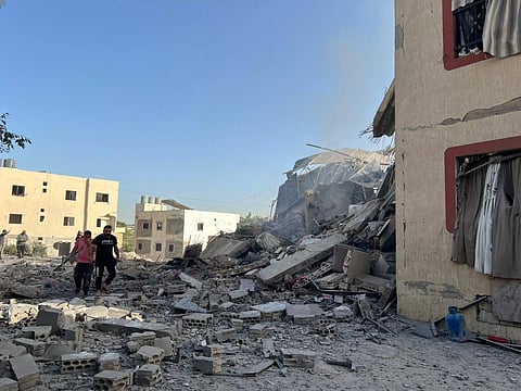 A residential building in Sakskiya village southern Lebanon, following an Israeli airstrike, 16 April 2026.