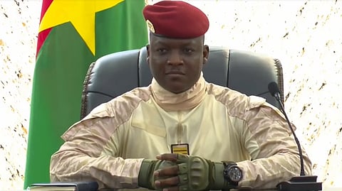 Burkina Faso's transition president, Captain Ibrahim Traoré in 2023.