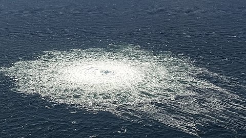 Nord Stream pipeline ruptures in the Baltic Sea in September 2022.