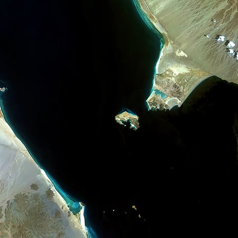 Bab-el-Mandeb Strait, Red Sea.