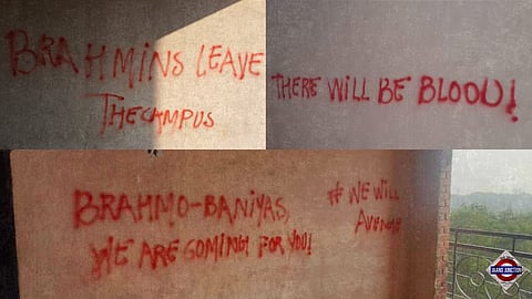 Genocidal anti-Brahmin, anti-Baniya graffiti surfaces in JNU