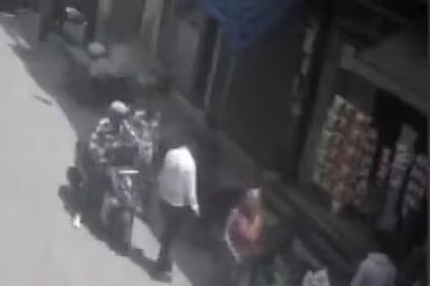 Screengrab of the CCTV footage of the incident.