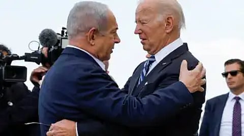 Biden lands in Israel, meets Netanyahu amid outrage over Gaza hospital blast