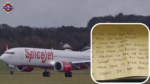 SpiceJet flyer locked inside toilet for entire flight, crew slips note under door