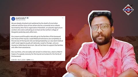 Indian man killed in 'Hezbollah' missile attack, Israel 'deeply shocked'