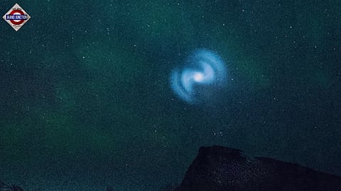 Mysterious blue spiral seen in skies of Norway. It's not what you think it is
