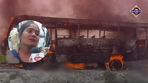 5 killed as bus catches fire after contact with live wire in UP's Ghazipur