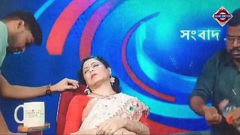 Doordarshan Anchor Faints On Live TV While Reporting On Heatwave