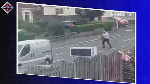 On camera, man runs after UK cop with chainsaw, scary video goes viral