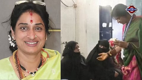Hyderabad BJP candidate Madhavi Latha asks Muslims to remove burqa for ID check