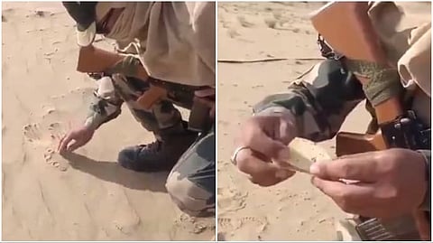 Watch: Video BSF jawan roasts papad in sand as severe heatwave hits Rajasthan