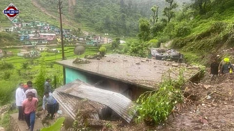 Woman, daughter buried as wall collapses due to landslide in Uttarakhand's Tehri