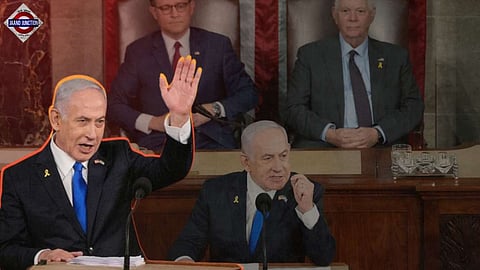 Iran's useful idiots, Netanyahu tells protesters, standing ovation in US Congress