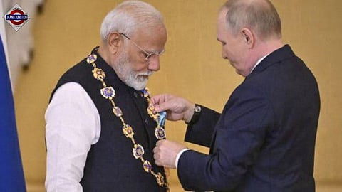 PM Modi receives Russia's highest civilian honour during Moscow trip