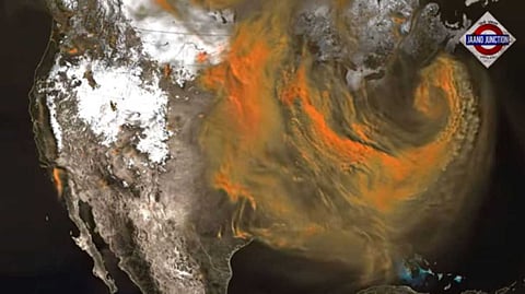 Watch: Nasa model shows how climate-threatening carbon dioxide moves across India
