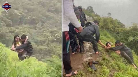 Pune girl taking selfie falls into 60-foot gorge, rescued