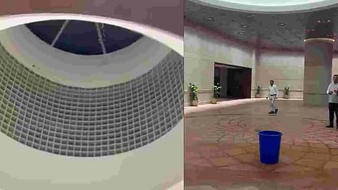 'Water dripping program': Opposition MPs jab BJP over Parliament roof leakage