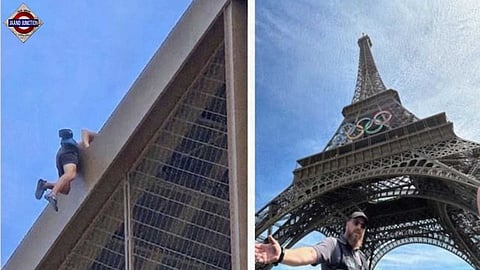 Man climbs Eiffel Tower hours before Olympics closing ceremony, area evacuated