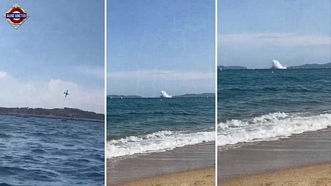 Video: Pilot dies after jet plunges into sea during airshow in France
