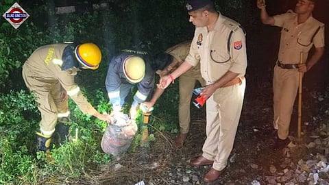 Kalindi Express hits LPG cylinder in Kanpur.