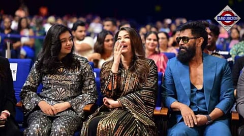 Aishwarya Rai with Aaradhya Bachchan and Vikram at SIIMA 2024.