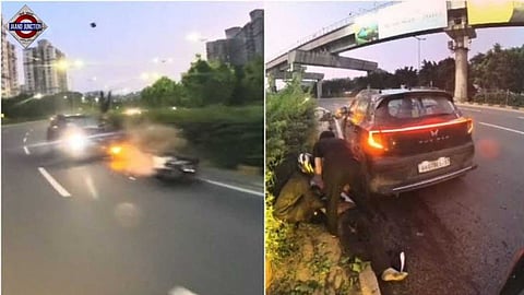 Biker dies after collision with SUV in Gurugram.