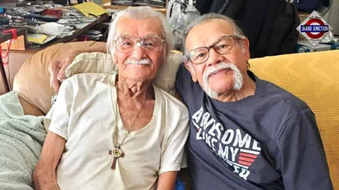 In June, Mr Albino, now 79, was reunited with emotional family members.