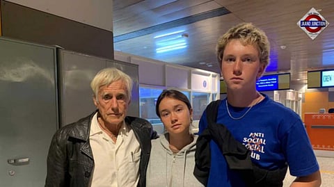 David Bradbury with his children, Nakeita and Omar