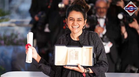 Cannes 2024: Payal Kapadia, winner of the grand prize for 'All We Imagine as Light,' poses for photographers.