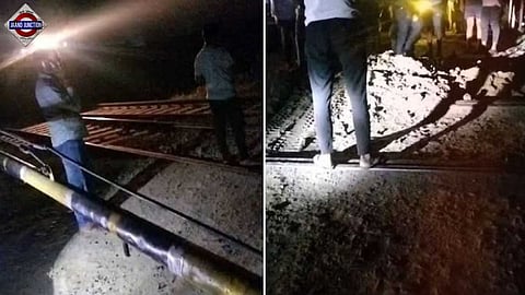 Loco pilots alerted authorities and sand was cleared, resuming traffic