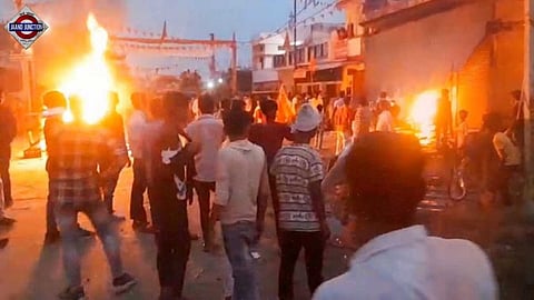 At least 30 people detained by police after clashes in UP's Bahraich.