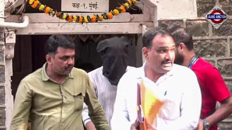 The third accused identified as Pravin Lonkar being taken for a medical examination in connection to the killing of NCP leader Baba Siddique, in Mumbai on Monday.
