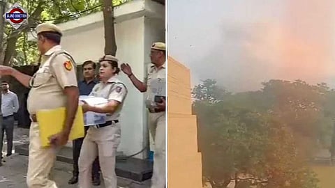 Loud explosion near CRPF school in Delhi.