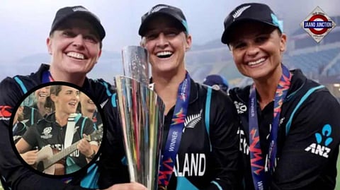 Amelia Kerr on guitar, New Zealand stars celebrate Women's T20 World Cup win with song