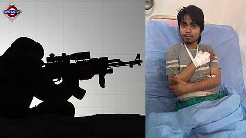 Shubam Kumar from Bijnore sustained a gunshot wound to the arm when terrorists opened fire at him in Pulwama.
