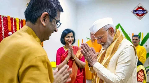 PM Modi visited Chief Justice DY Chandrachud home on the occasion of Ganesh Puja