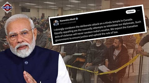 PM slams Canada Hindu temple attack.