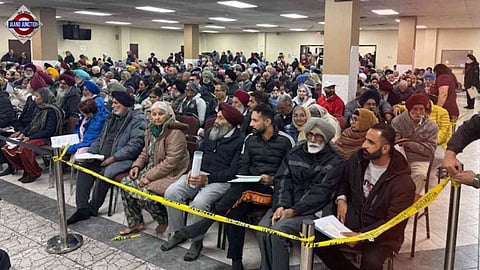 The incident took place outside the Hindu Sabha Temple in Brampton.