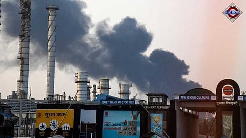 Explosion at storage tank at Indian Oil Corporation's refinery in Vadodara.